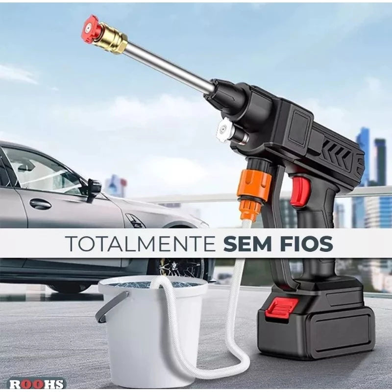 Lavadora de Alta Pressão Portátil Recarregável Para Carros E Jardins Linha Premium Pistola Lava Jato Profissional